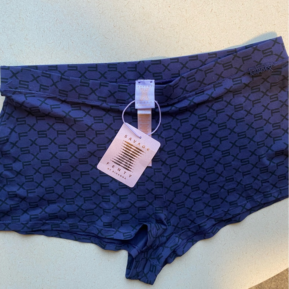 NWT Savage ‘Fenty’ by Rihanna Navy Blue Women’s Briefs size smalll